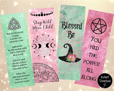 Witchcraft and Literature Unite: Diabolical Witch Bookmarks for Bookworms